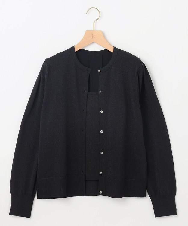 組曲 L ラメニット アンサンブル ブラック系