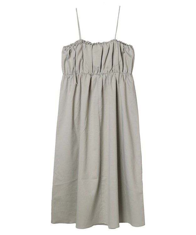 Green Parks ・ＥＬＥＮＣＡＲＥ　ＤＵＥ　ギャザーキャミワンピース Gray