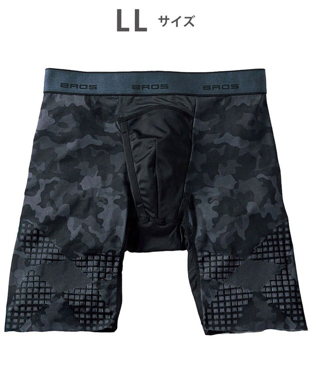 WACOAL MEN 【クロスウォーカー】 はいて歩いてカロリー消費アップをめざそう！ ムレ軽減設計 ロング丈 前開き GX6006 /ブロス バイ ワコールメン チャコールグレー