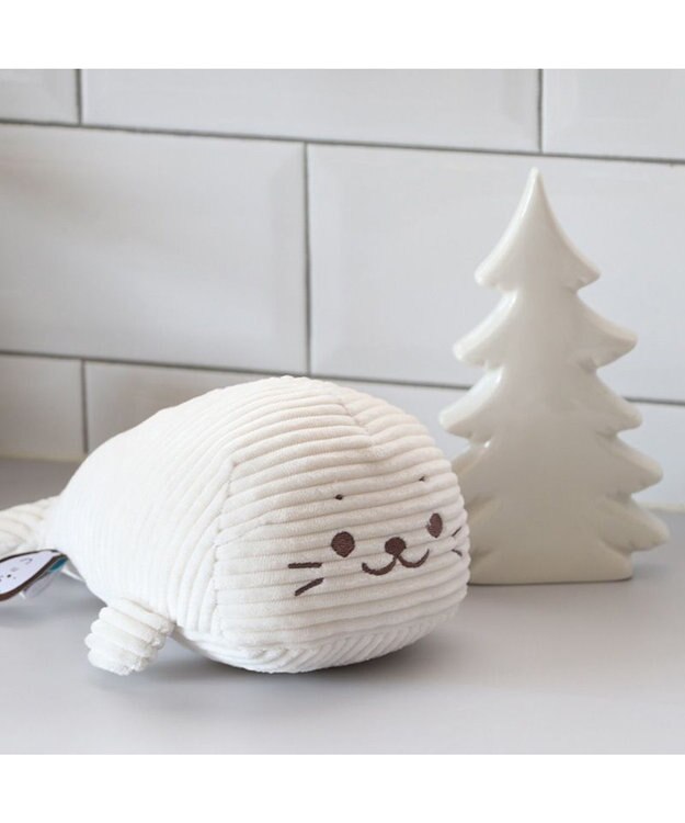 Mother garden しろたん コーデュロイ マスコット 22cm ぬいぐるみ 白～オフホワイト