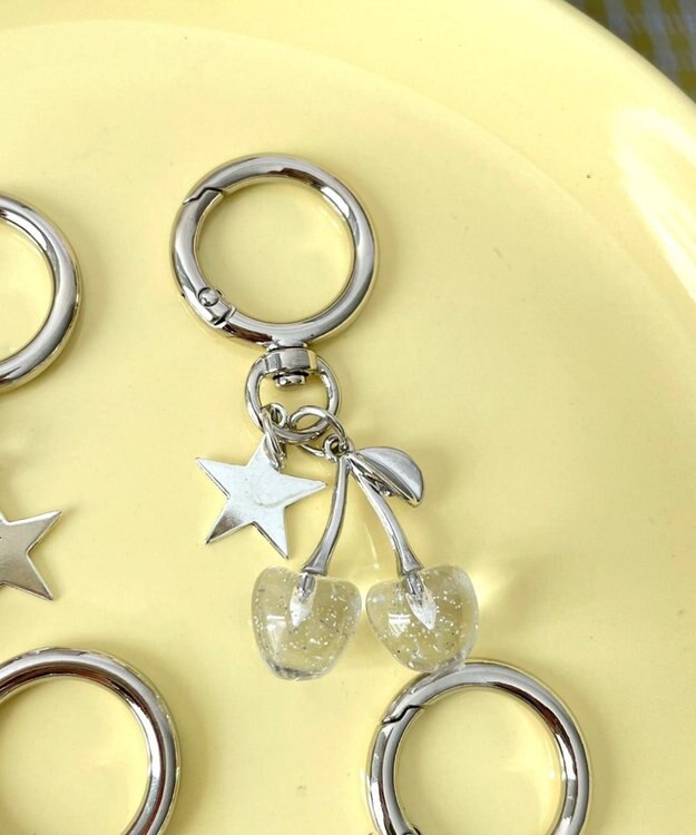 WEGO カラークリアチェリーキーホルダー 柄1