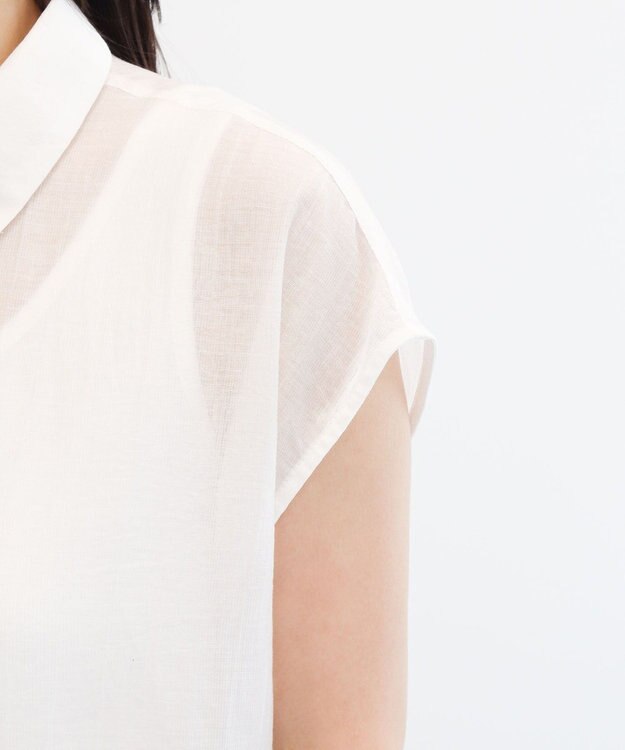 Green Parks ノースリーブフリルブラウス Off White