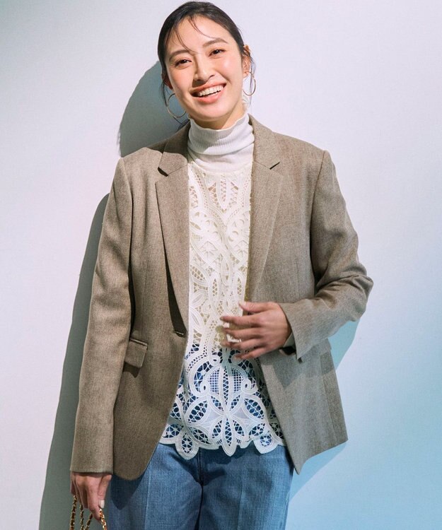 洗える】ウールライクカルゼ テーラード ジャケット / 23区