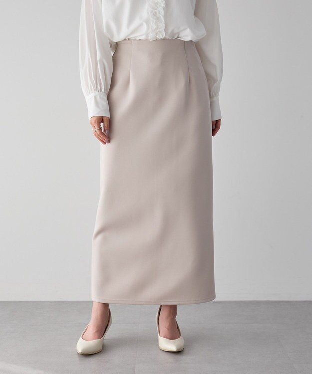 YECCA VECCA ダンボールニットナロースカート Beige