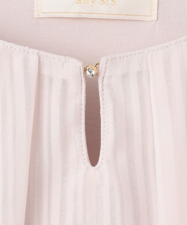 ANY SIS 【吸水速乾・UVケア・接触冷感】コンフォートジャージー ブラウス ペールピンク