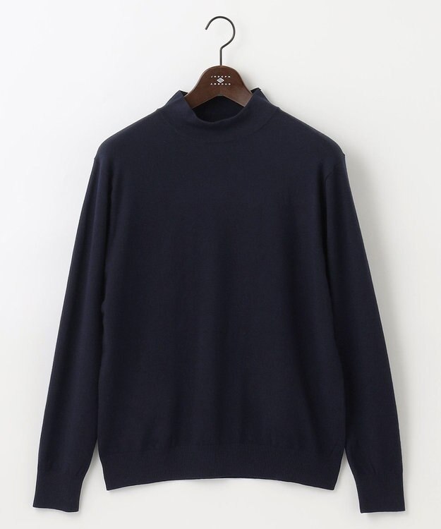 JOSEPH ABBOUD MOUNTAIN 【WEB限定・SPACE/チクチクしない/イージーケア/3シーズン対応】 SNOWYモックネックセーター ネイビー系