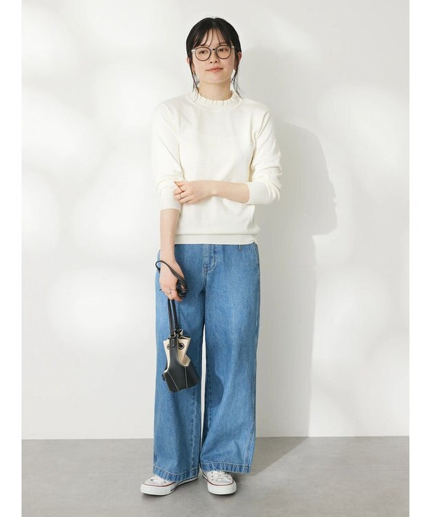 CRAFT STANDARD BOUTIQUE エリシャーリングニットプルオーバー White