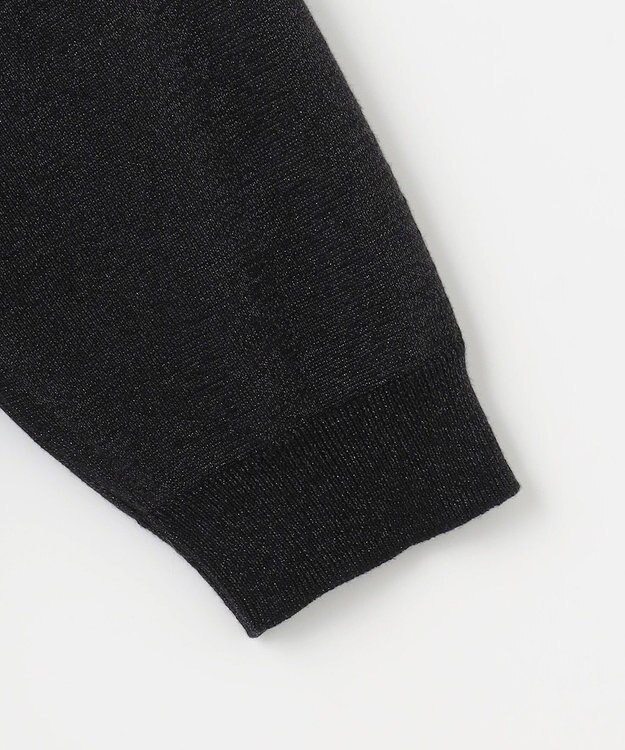 組曲 S 【WEB限定・2SET】5分袖ラメ入りアンサンブルニット ブラック系