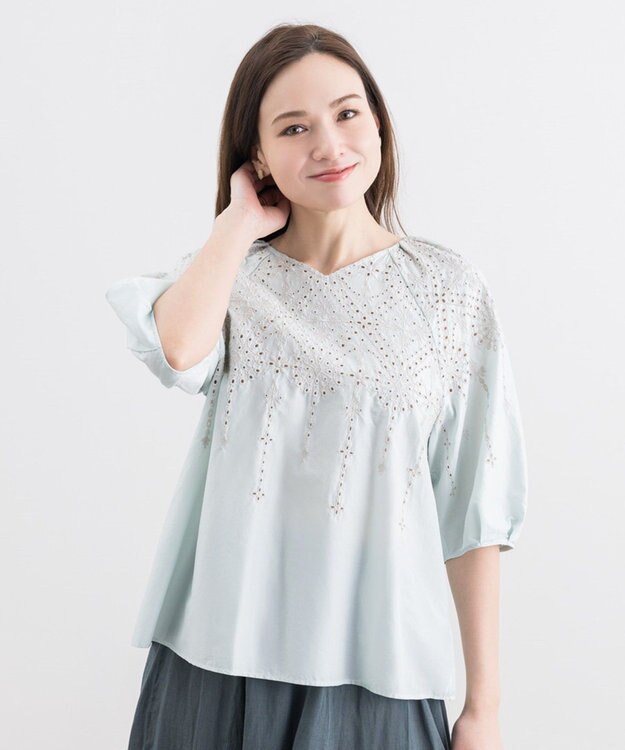 ONWARD Reuse Park 【自由区】ブラウス春夏 ブルー