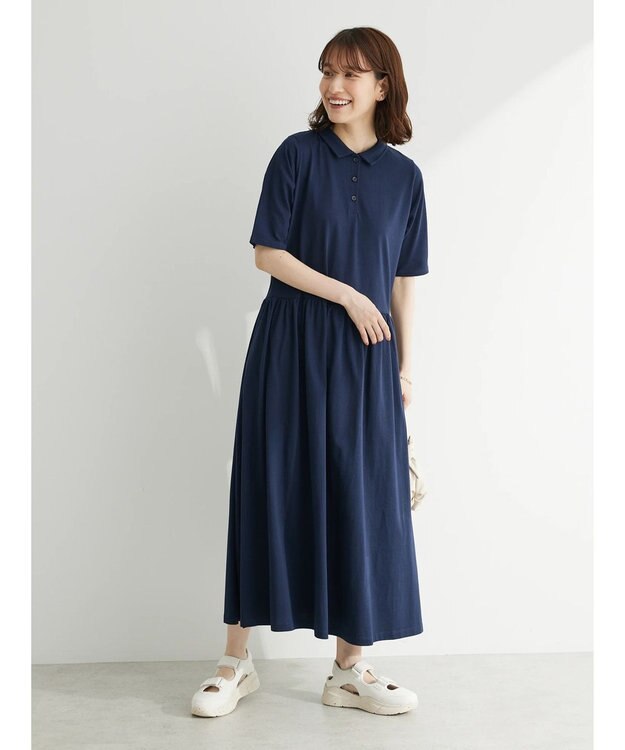 Green Parks ・ＳＵＧＡＲ　ＳＰＯＯＮ　ポロカットワンピース Navy