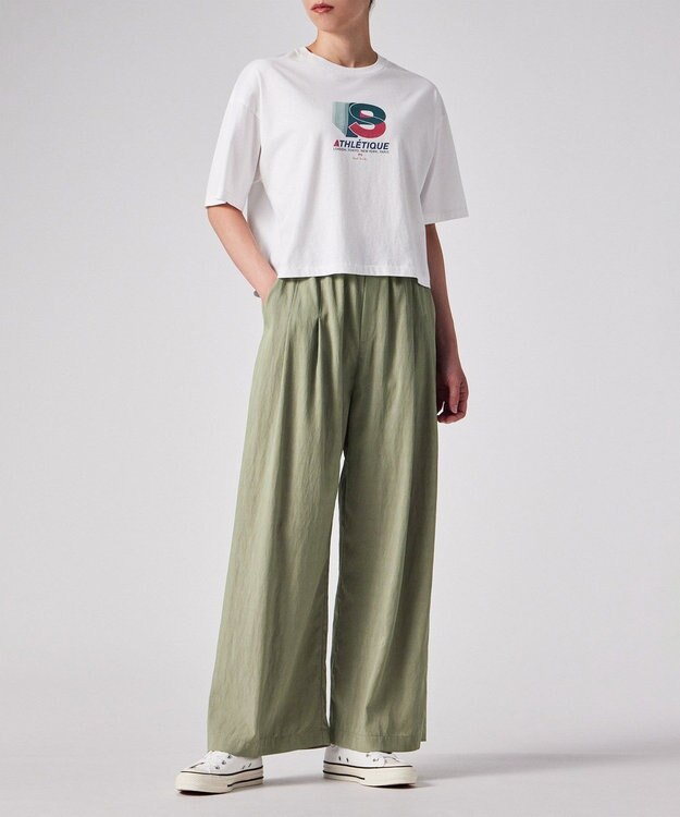 Paul Smith アスレチック クロップド 半袖Tシャツ ホワイト