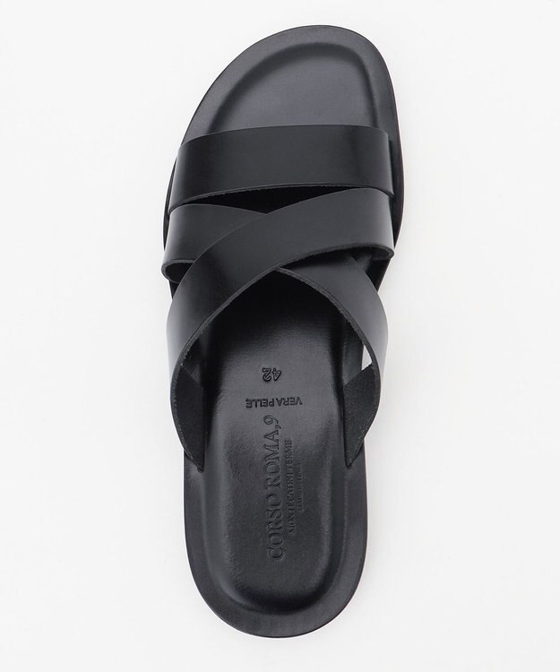 JOSEPH ABBOUD MOUNTAIN 【SPACE】レザーサンダル ブラック系