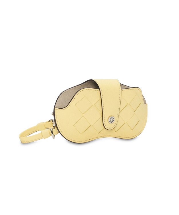PELLE BORSA ストラップ付きめがねケース Chrono Weave クロノウィーブ 5855 クリームイエロー