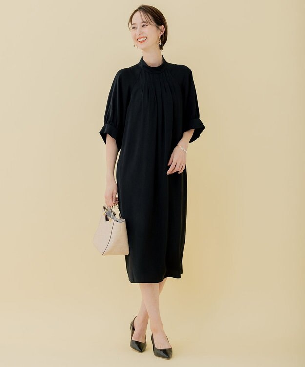 自由区 【WEB限定】ラグランタック ドレス ブラック系