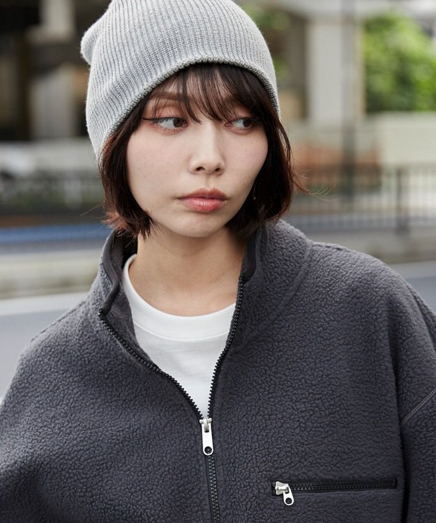 WEGO 【ユニセックス着用】フリース　ハーフZIPプルオーバー ダークグレー