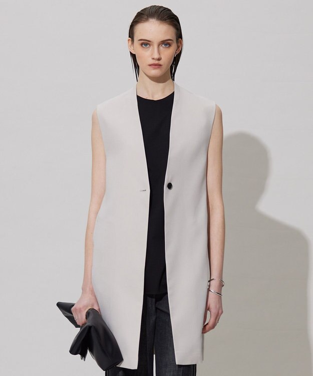 ICB L 【UVケア・接触冷感・速乾・防シワ・洗える】 FluidBackSatin ジレ トープ系