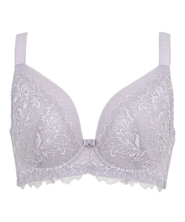 BRADELIS New York 【BRADELIS New York】レーシィミニマイザーブラ23S1 バストの強調を抑え自然なバストラインを作る補正ブラ シルバーグレー