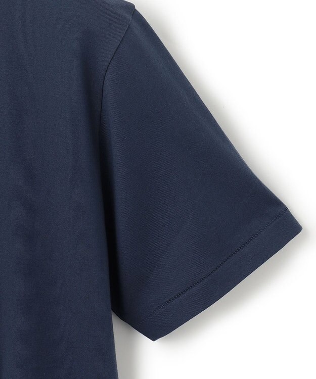 J.PRESS MEN 【UNISEX】ファブリックワッペンブルドックTシャツ ダルブルー系