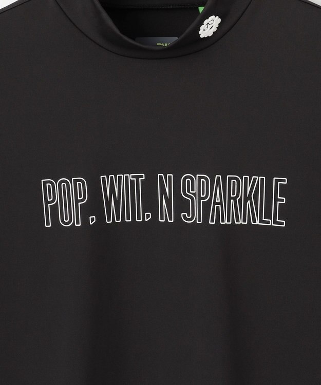 PW CIRCULUS 【吸水速乾 / UV遮蔽率99.5% UVカット / ストレッチ】【MEN】アニマルグラフィックモックT ゴルフ ブラック系