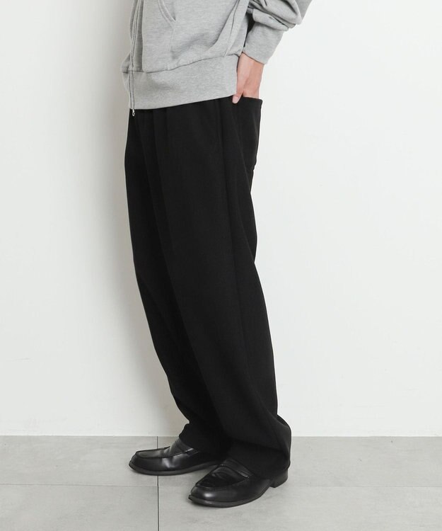 WEGO 【暖パンツ/SMLサイズ展開】裏ベロアシェフパンツ ブラック