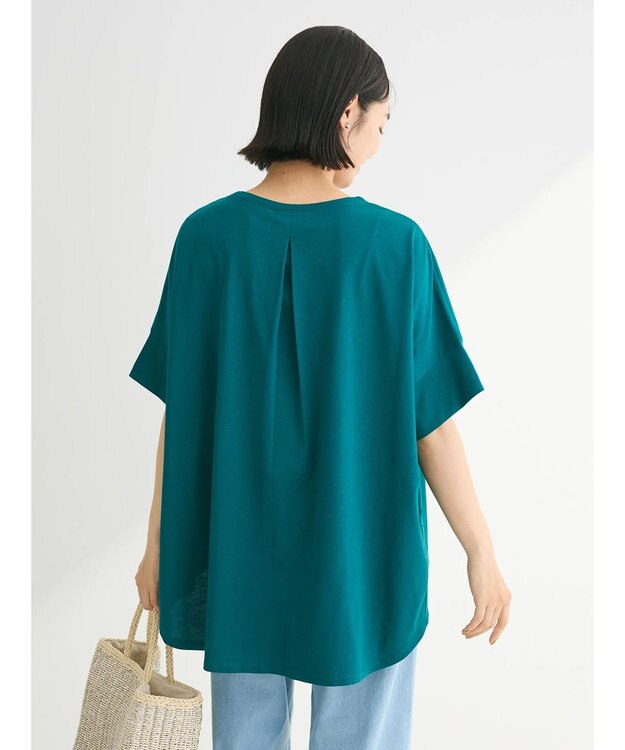 Green Parks 汗染み防止ドルマンバックタックプルオーバー Blue Green