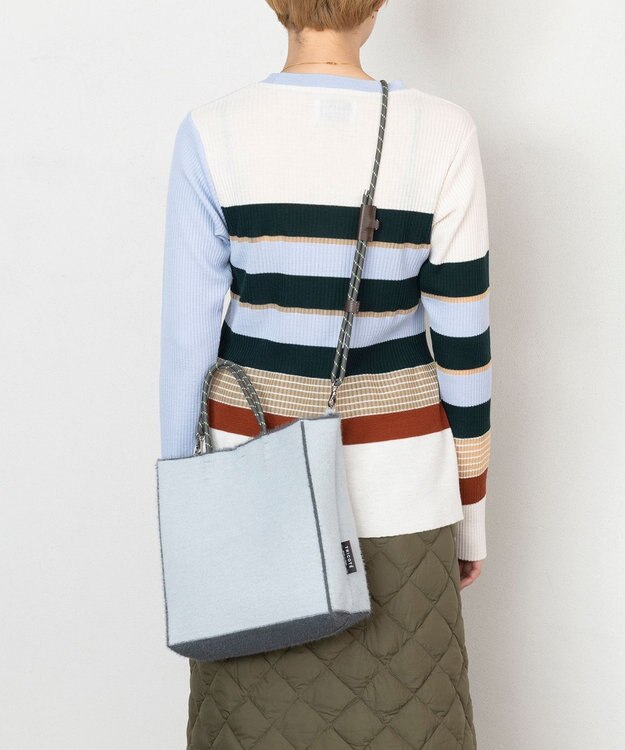 TRICOTE ボーダーリブニット 90WHITE