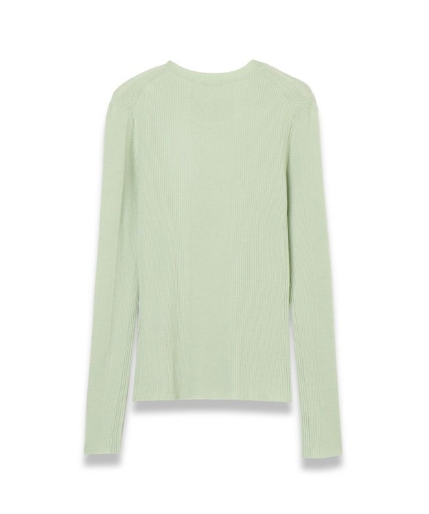 JOSEPH 【洗える】ファインリブメリノ　ラウンドネックニット Matcha