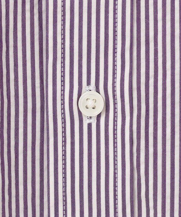 J.PRESS MEN 【クールマックス】サッカーストライプ／マイクロギンガムチェック シャツ/B.D パープル系1