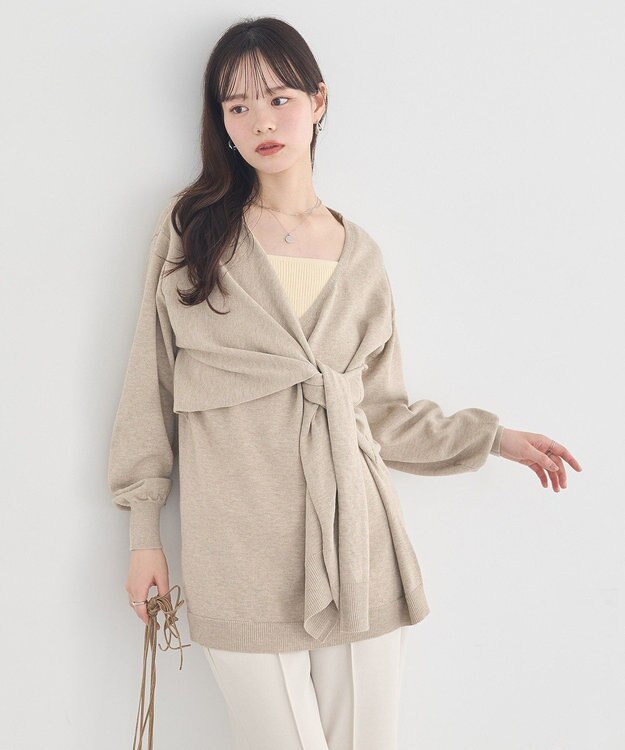 earth music&ecology カシュクールムスビニット Beige