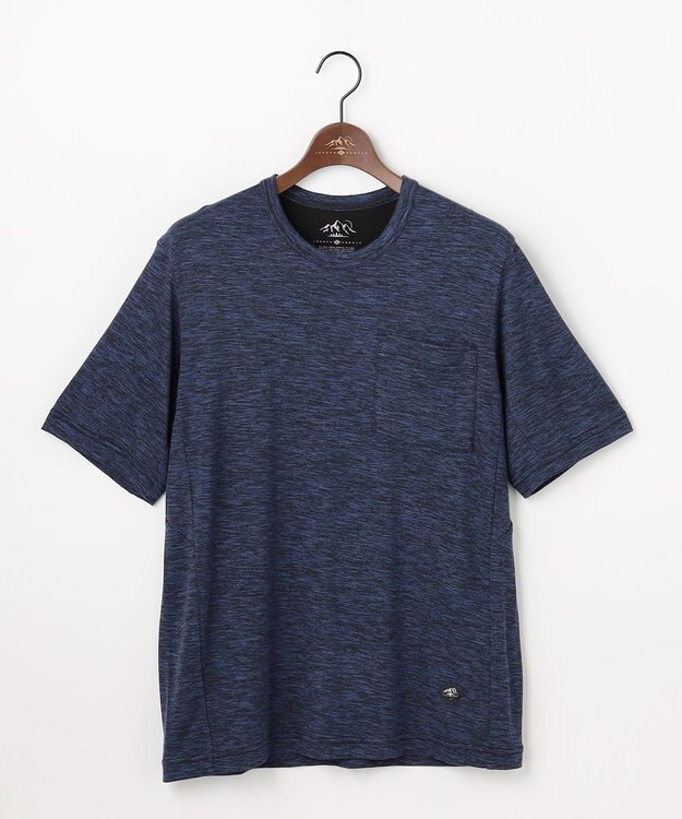 JOSEPH ABBOUD MOUNTAIN 【ゆったり】ランダムスラブリップ アウトドア Tシャツ ネイビー系