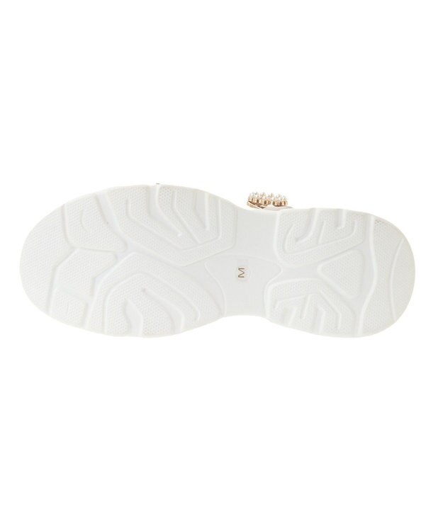 Maison de FLEUR リボンビジュースニーカーサンダル Pink Beige