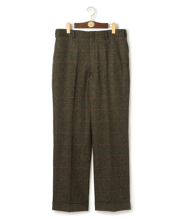 J.PRESS MEN 【J.PRESS ORIGINALS】Lambs Tweed New Piped Stem Slacks / Big Back Belt / Japan Made カーキ系3