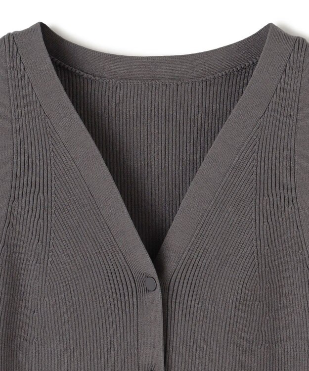 uncrave リブニット 2WAYタンクトップ スレート