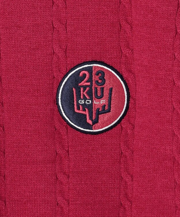 23区GOLF 【WOMEN】【洗える】ストレッチカラー ニット オールドローズ系