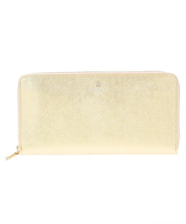 LANVIN en Bleu リュクサンブールブリエ ラウンド長財布 ゴールド