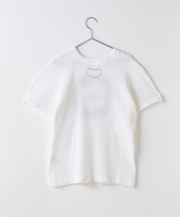 crêprie tsumori chisato creperie HAND PRINT T-Shirt FLOWER クレプリ フラワーリースプリント ドルマンTシャツ WHITE