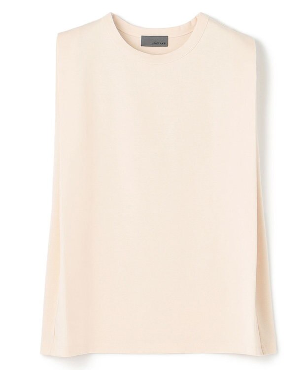 uncrave ダブルフェイスジャージー ノースリーブカットソー エクリュ