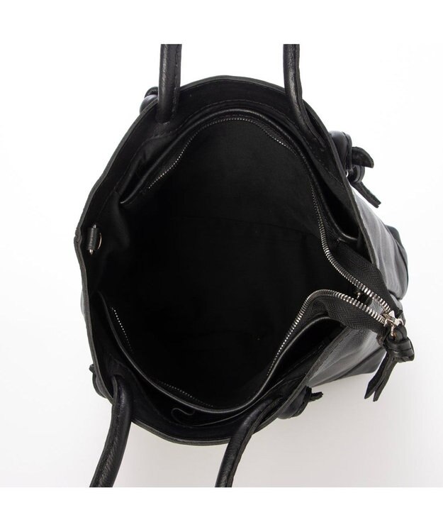 UNBILLION ペルケ perche / ソフトレザー3層2wayトート ブラック