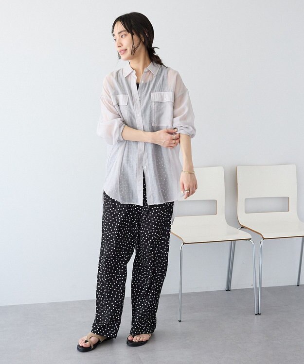 CRAFT STANDARD BOUTIQUE シアーハオリシャツ Light Gray