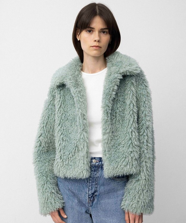 NAVE 【Nave】ニードルボア クロップド ジャケット ミント系