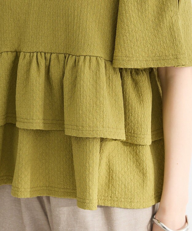 Green Parks ・ＰｅｔｉｔＦｌｅｕｒ　２ｗａｙダイヤ柄プルオーバ Green