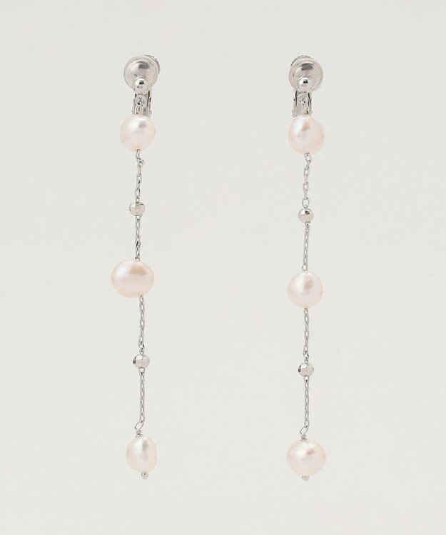 TOCCA PEARL STATION EARRINGS 淡水バロックパール イヤリング シルバー系
