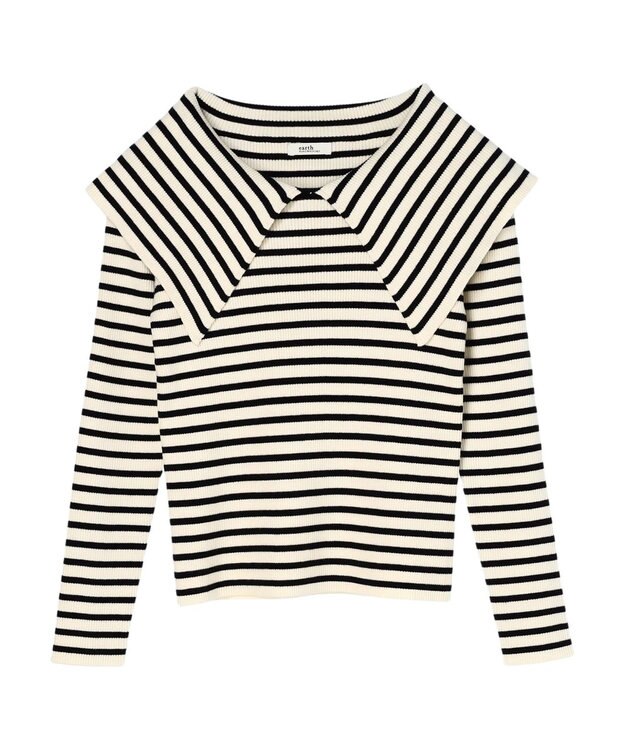 earth music&ecology ＢＩＧカラーニットプルオーバー Border