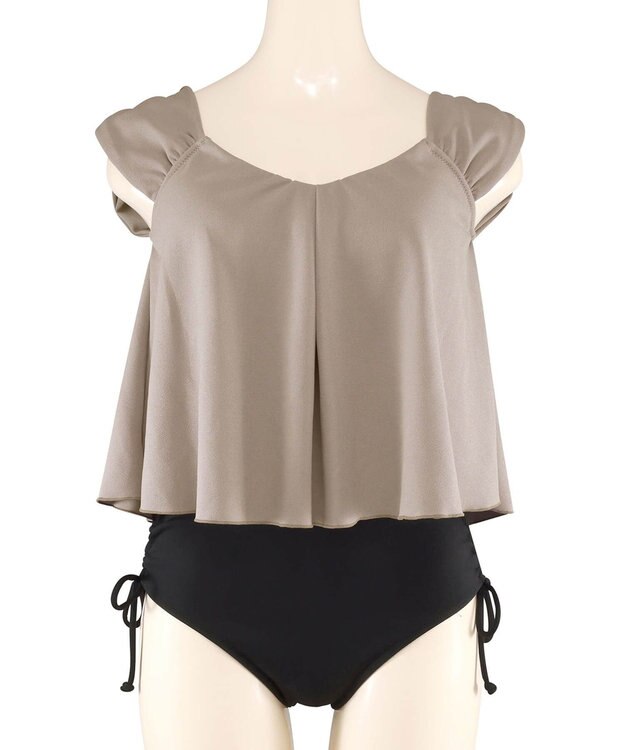 San-ai Resort（三愛水着楽園） ワンピ見えビキニ　9M・11L　【San-ai Resort（サンアイリゾート）】 グレー