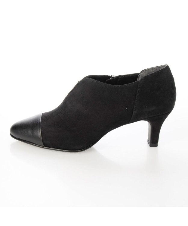 Riz raffinee <Riz raffinee>【全天候対応】ポインテッドトゥブーティーパンプス ブラックコンビ