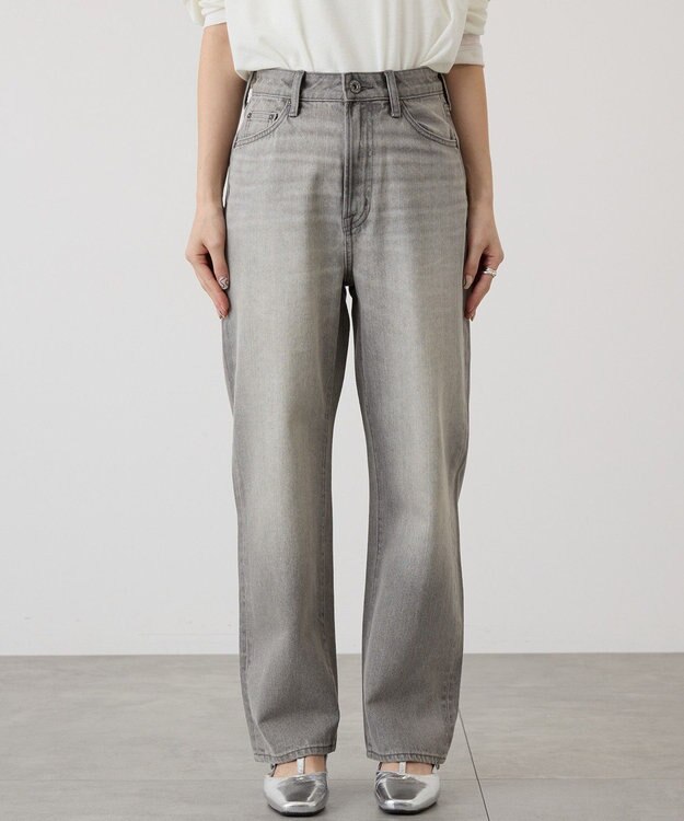 AMERICAN HOLIC ルーズストレートデニムパンツ Gray