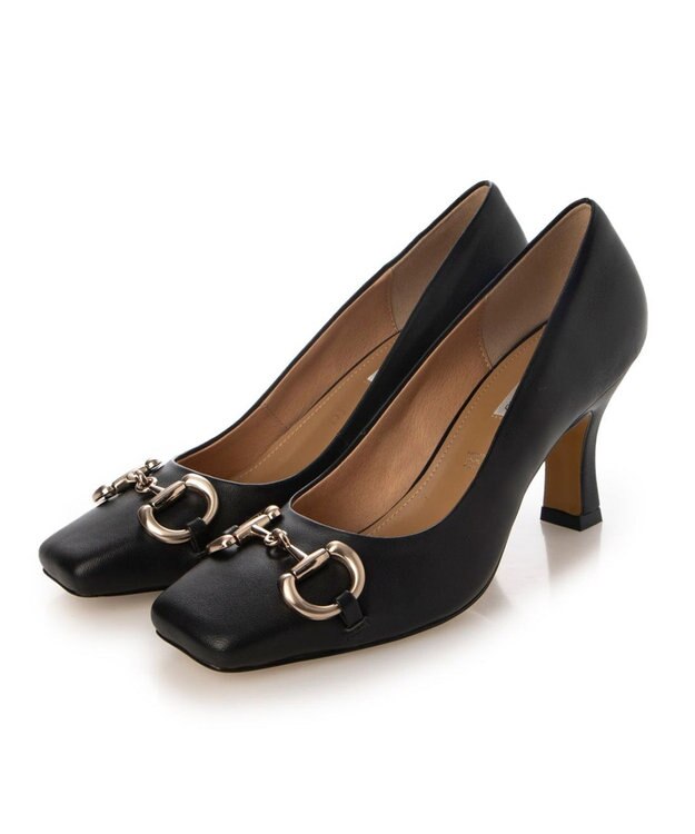 MODE ET JACOMO <MODE ET JACOMO>ビットデザインパンプス ブラック