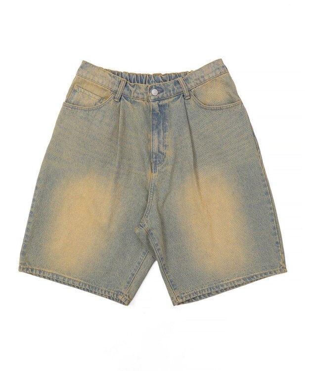 WEGO イージーバギーデニムショーツ デニム淡加工色