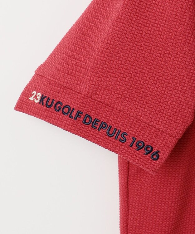 23区GOLF 【WOMEN】【吸水速乾・UVケア】カノコ 半袖ポロシャツ ワイン系