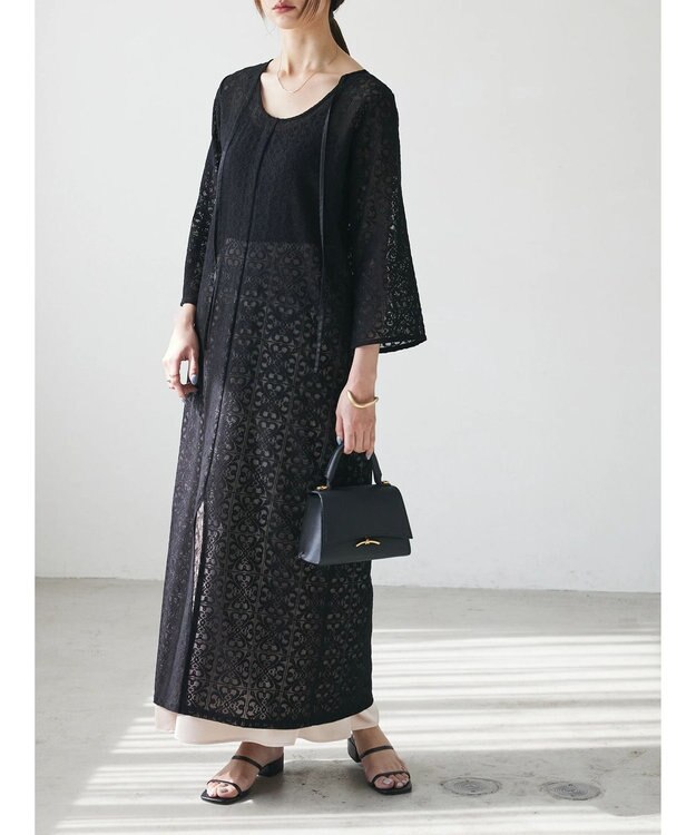 Green Parks AnriettMusee サテンナロースカート Pink Beige